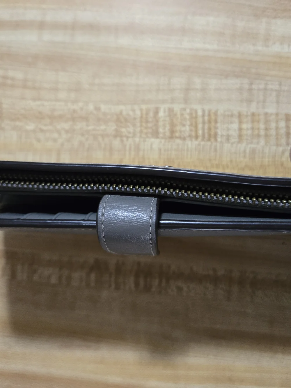 Coach Leather Slim Wallet in Gray